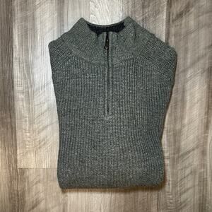 Emile Lafaurie Quarter Zip Knit Wool Blend Pullover - XL